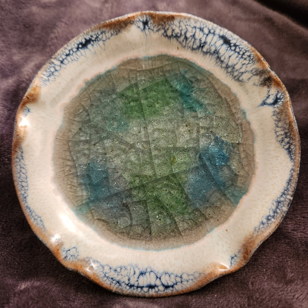 Ceramic and Fused Glass Trinket Dish